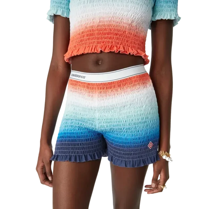 Gradient Shirred Shorts Gradient Shirred Shorts