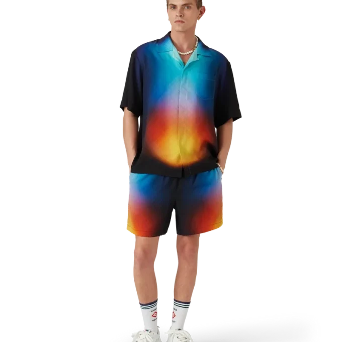 Gradient Silk Shorts