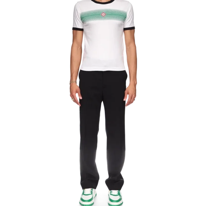 Gradient Stripe Ringer T-shirt