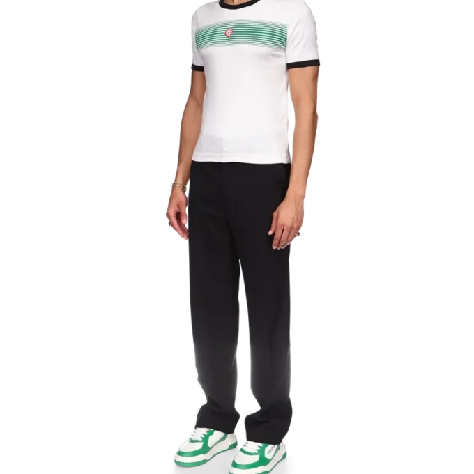 Gradient Stripe Ringer T-shirt