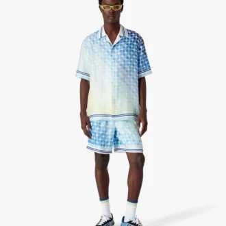 Gradient Tennis Tile kortärmad silkeskjorta