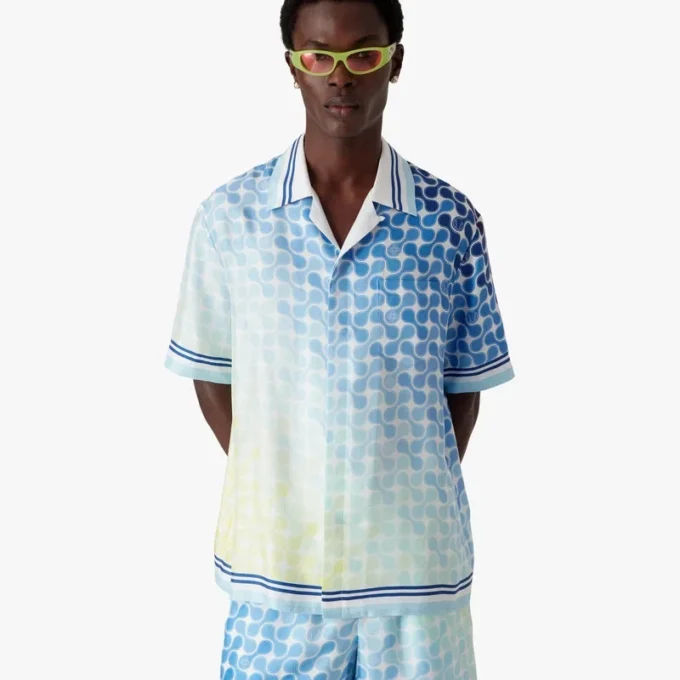 Gradient Tennis Tile kortärmad silkeskjorta Gradient Tennis Tile kortärmad silkeskjorta