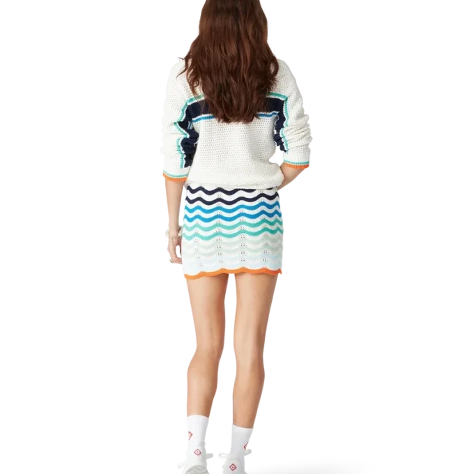 Gradient Wave Crochet Kjolar