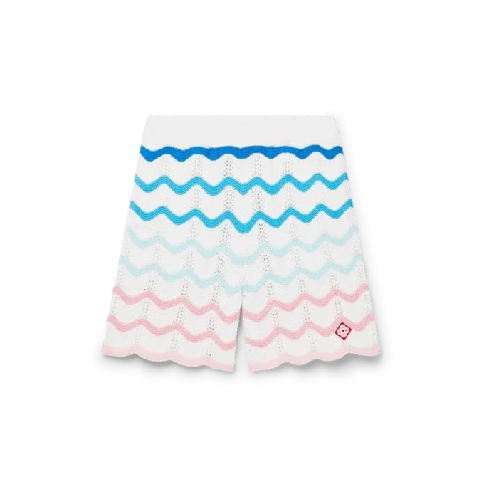Gradient Wave Crochet Shorts