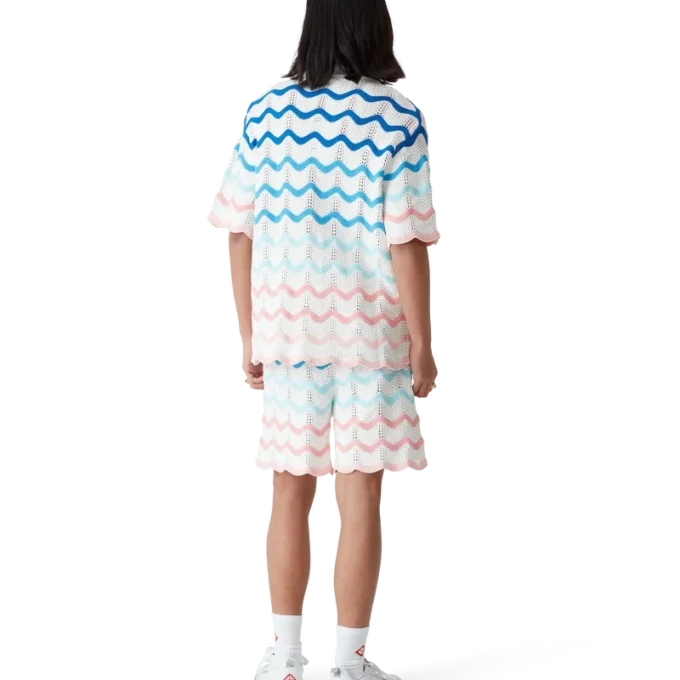 Gradient Wave Crochet Skjorte Gradient Wave Crochet Skjorte