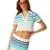 Gradient Wave Crochet Top