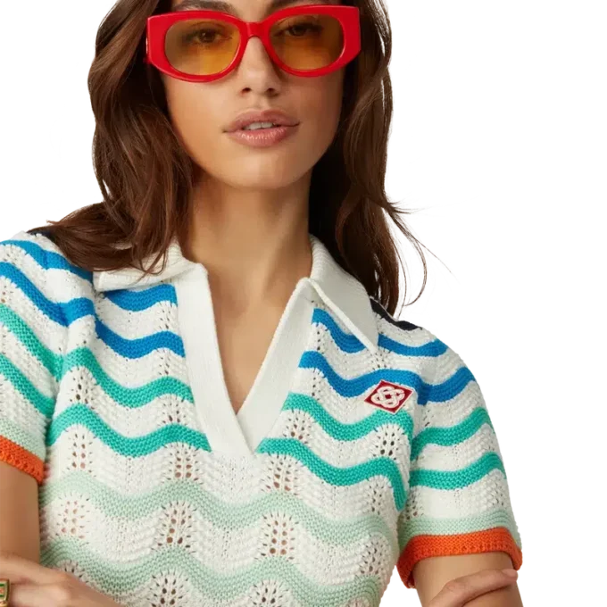 Gradient Wave Crochet Top