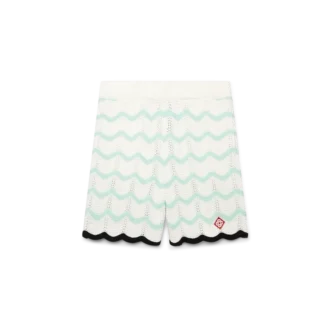 Gradient Wave-shorts i bomullskrochet