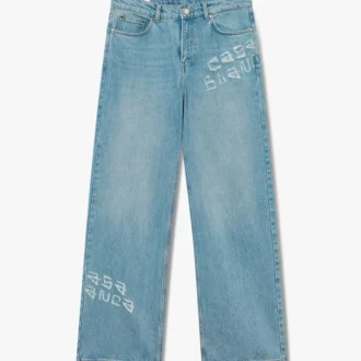 Graffiti-slitna jeans