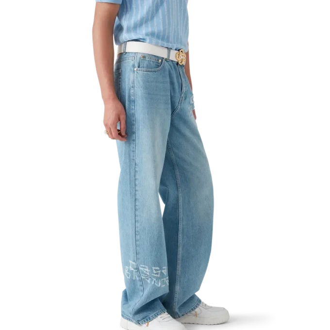 Graffiti-slitna jeans Graffiti-slitna jeans