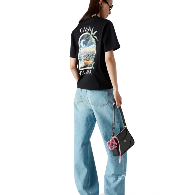 Graffiti-slitna jeans