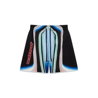 Graphic Mountain Silk Shorts