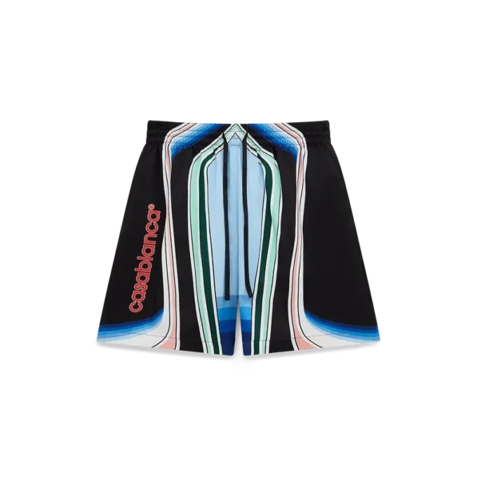 Graphic Mountain Silk Shorts