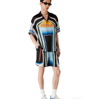 Graphic Mountain Silk Shorts