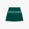 Grön plisserad minikjol i stickat
