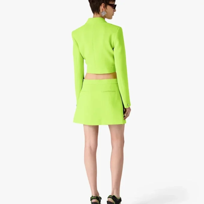 Grön skräddarsydd jacka i crepe