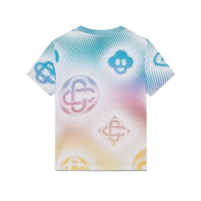 Halftone Logo Fitted Short Sleeve T-shirt