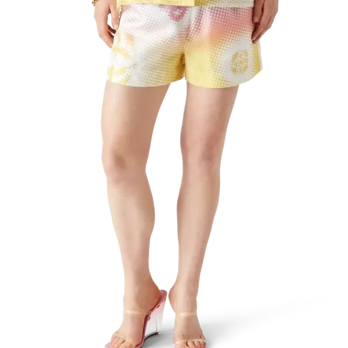 Halftone Logo Silk Shorts