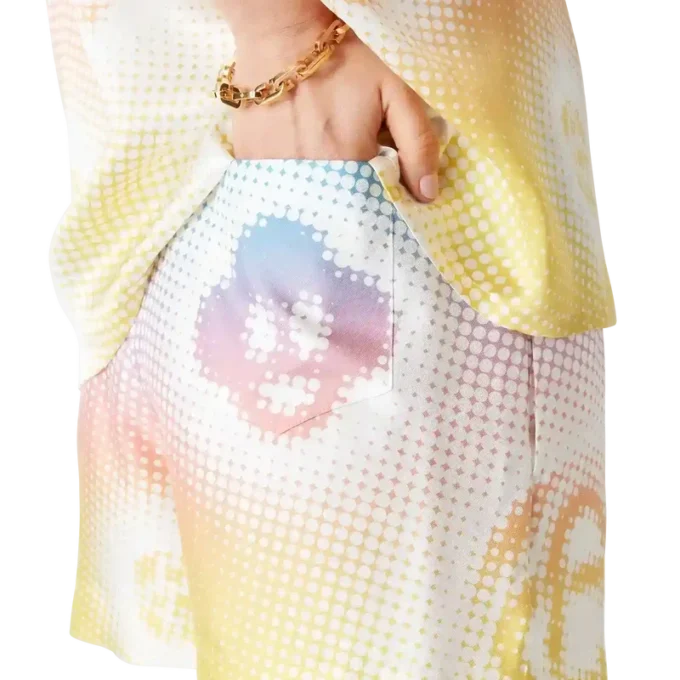 Halftone Logo Silk Shorts