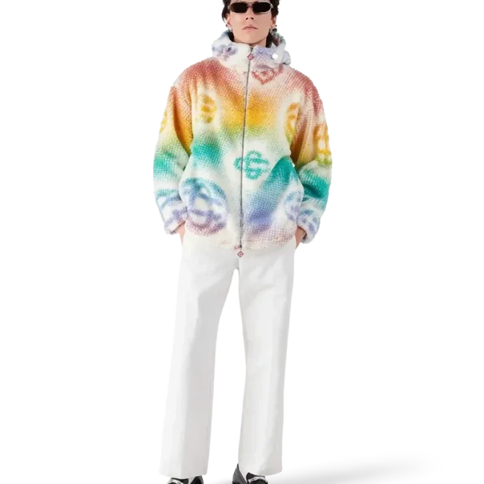 Halftone Monogram fleecejacka Halftone Monogram fleecejacka