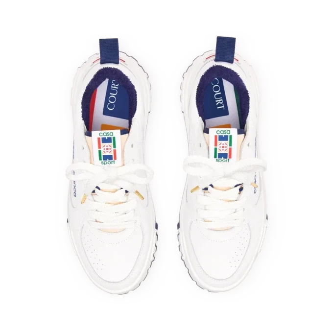 Herr Court White & Navy Sneaker