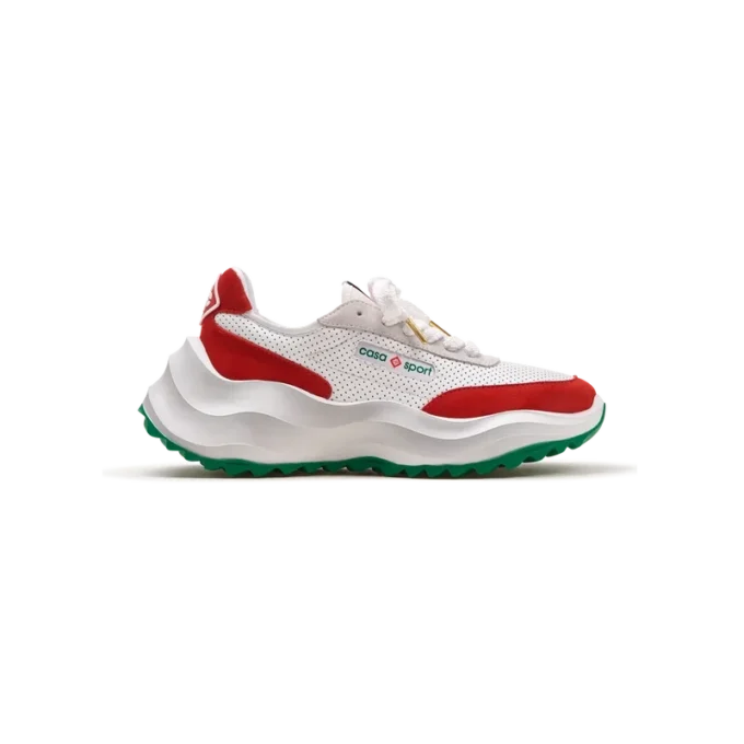 Herrskor Atlantis vita & röda sneakers