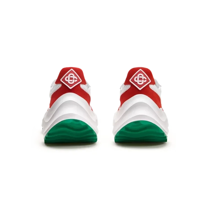 Herrskor Atlantis vita & röda sneakers