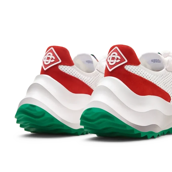 Herrskor Atlantis vita & röda sneakers