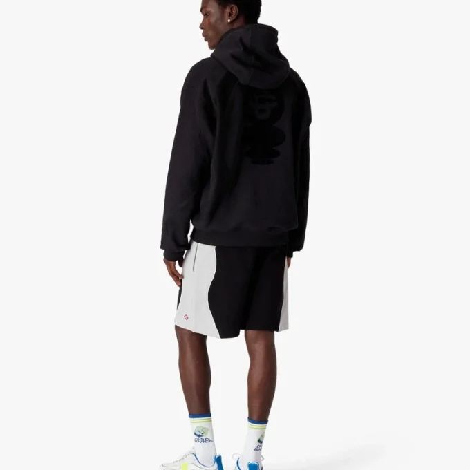 Huvtröja med flocktryck av Squash-logotyp