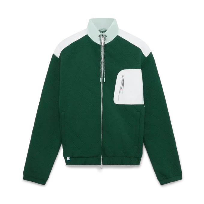 Jacka i nylon med monogramjacquard