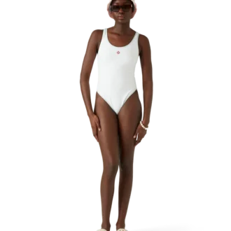 Jacquard-monogram-baddräkt