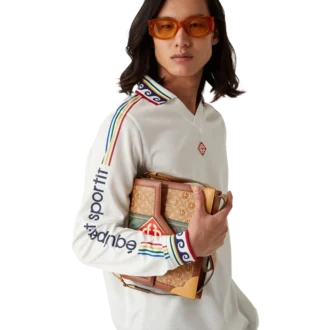 Jacquard Monogram fotbollskjorta med långa ärmar