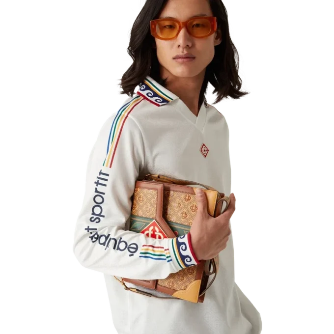 Jacquard Monogram fotbollskjorta med långa ärmar