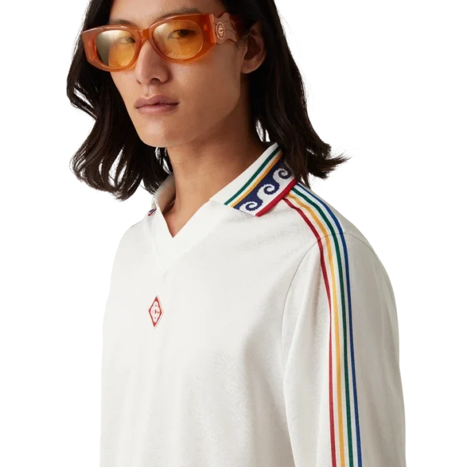 Jacquard Monogram fotbollskjorta med långa ärmar