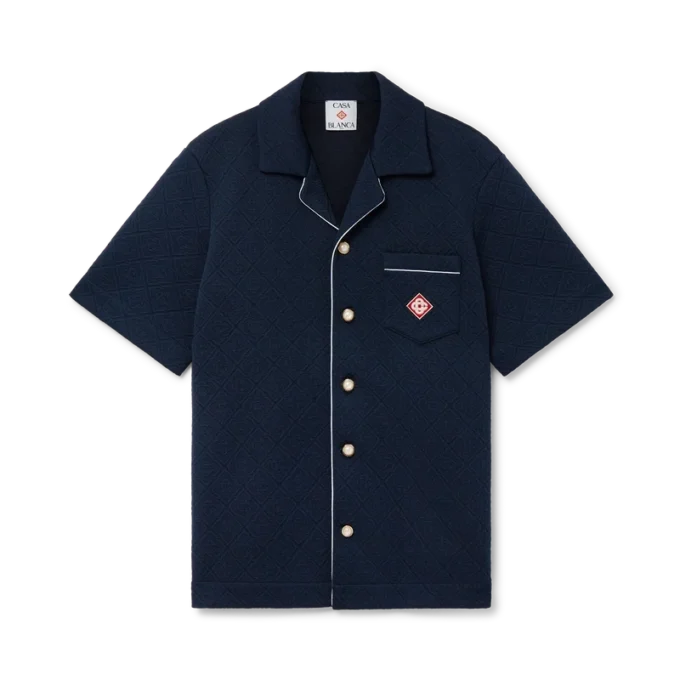 Jacquard-skjorta med monogram