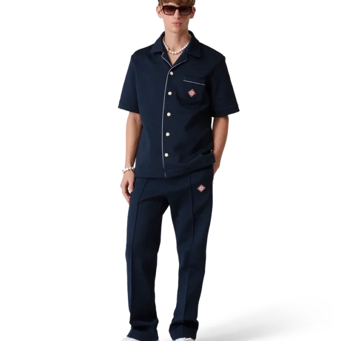 Jacquard-skjorta med monogram