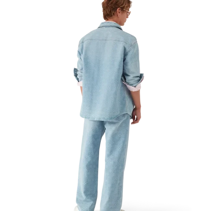 Jeans i denim med Monogram och avslappnad passform