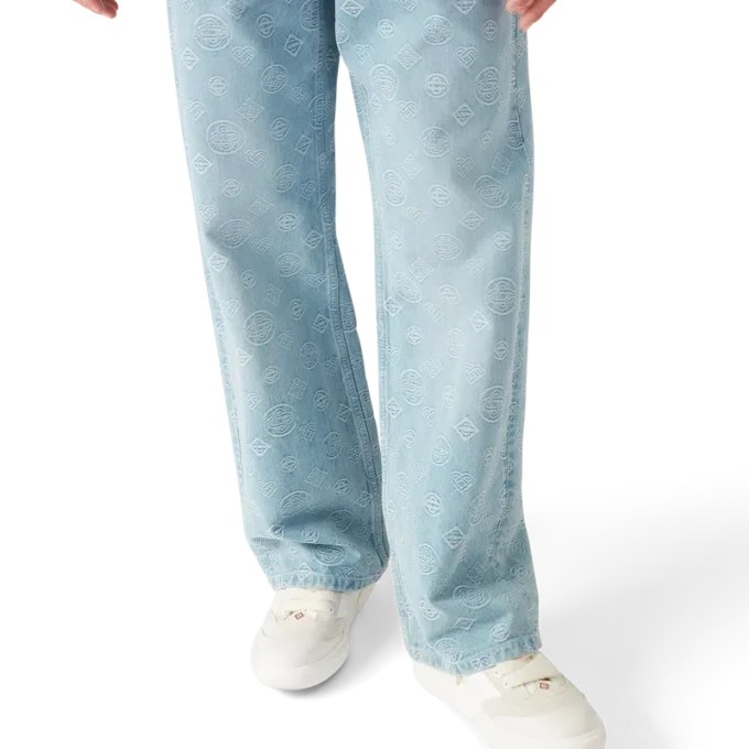 Jeans i denim med Monogram och avslappnad passform