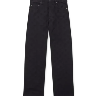 Jeans i denim med monogram och raka ben