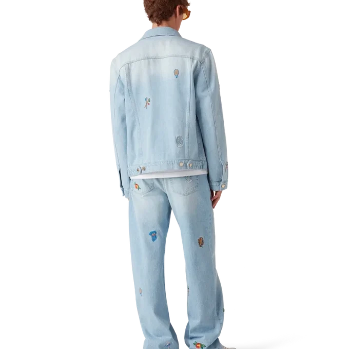 Jeans med broderat motiv Jeans med broderat motiv