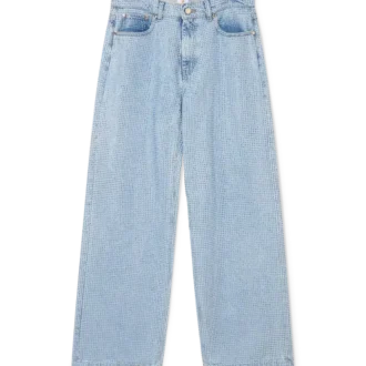 Jeans med kristallprydnader