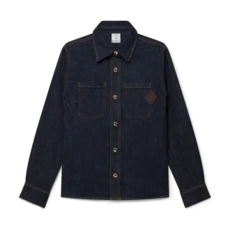 Jeansskjorta med broderad logotyp