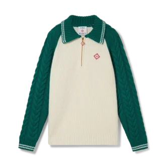 Kashmirtröja med kabelstickning