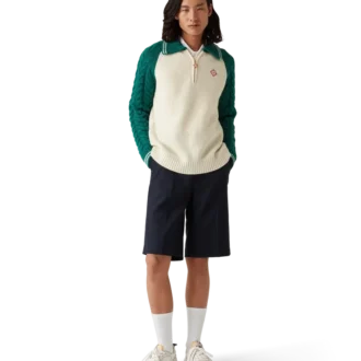 Kashmirtröja med kabelstickning