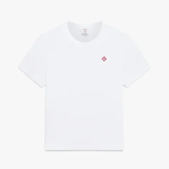 Klassisk T-shirt med broderad patch och korta shorts