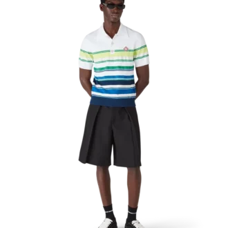 Kortärmad pikétröja med gradientrand