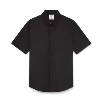 Kortärmad skjorta i bomull med monogram