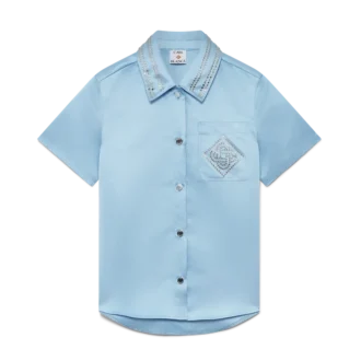 Kortärmad skjorta i satin