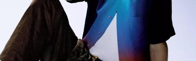 Bouclé-ribbad väst