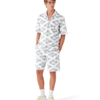 Kortärmad skjorta med jacquardmönster